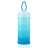 Accmor 4 Layers Baby Milk Powder Stackable Formula Dispenser, Formula Container for Travel, Non-Spill Stackable Baby Snack Storage Container, BPA Free