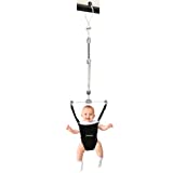 Cowiewie 2 in 1 Baby Door Jumper w/ Baby Walking Harness Function, Baby Jumper with Door Clamp Adjustable Strap and Seat, Fits 80' - 87' high Door Frame