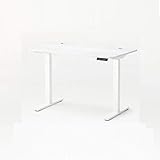 Autonomous Matte Top Hybrid Dual Motor Electric Standing Desk, 29.5'-48' Height, 40'-73' Length Range Frame, 300 lbs Lifting Capacity, 53'x29', White-White