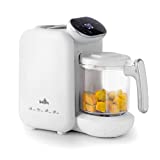 Baby Food Maker | Baby Food Processor Blender Mill Grinder Steamer | Purée Blender Maker for Babies | Ergonomic Touch Screen Control | Bottle Warmer Function | Free Baby Food Recipe Book
