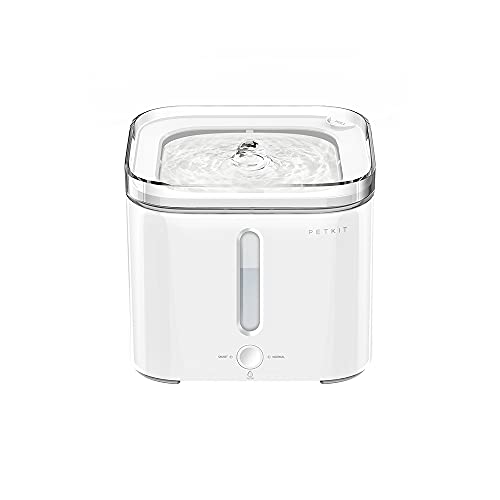 PETKIT Cat Water Fountain, 68oz/2L Automatic Pet Water Fountain with Auto Shut-Off Pump, LED Indicator Light, Water Level Window, Ultra-Quiet, Quadruple Filtration for Cats, Dogs, Multiple Pets