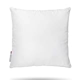 Premium 22'x22' White Cotton Feel Microfiber Square Sham Euro Sofa Bed Couch Decorative Pillow Insert Form Fill Stuffer Cushion Made in USA for Pillow Cover or Case (22x22 Microfiber)