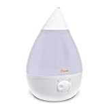 Crane Ultrasonic Cool Mist Humidifiers for Bedroom, Large Room Air Humidifier (4.5L Water Tank) for Baby Nursery Plants and Office, Filter Free, White