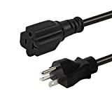 6Feet/1.83M Nema 5-20P Power Extension Cord, (UL CUL Listed) Heavy Duty 12AWG Nema 5-20P to 5-20R Extension Power Cable,20Amp T Blade Male to Female Cable