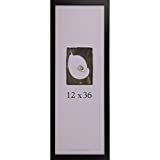 Frame USA Affordable Medium Series 12x36 Wood Picture/Photo Frame (Black)