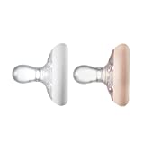 Tommee Tippee Breast-Like Pacifier, Skin-Like Texture, Symmetrical Design, BPA-Free Binkies, 0-6m, 2-Count, Blush/Moonbeam
