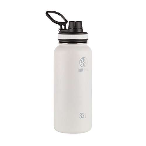 Takeya, White Originals Vacuum-Insulated Stainless-Steel Water Bottle, 32oz, 32 oz