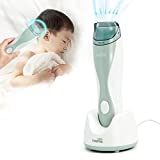 Supermama Baby Hair Clippers, Ultra Quiet Electric Vacuum Hair Trimmer with Wireless Charger Base, Cordless Rechargeable Waterproof Haircut Kit for Kids & Men