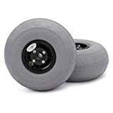 Bonnlo 9' Replacement Balloon Wheels Axle Hole 22mm Beach Sand Tires for Kayak Dolly Canoe Carts Buggy with Free Air Pump (2-Pack)