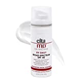EltaMD UV Daily SPF 40 Sunscreen Moisturizer Face Lotion, Sunscreen Moisturizer with Hyaluronic Acid, Broad Spectrum Hydrating Sunscreen Lotion, Non Greasy, Sheer, Zinc Oxide Formula, 1.7 oz Pump