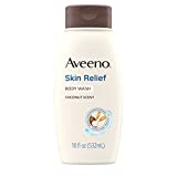 Aveeno Skin Relief Body Wash with Coconut Scent & Soothing Triple Oat Formula, Body Wash Soothes Itchy, Dry Skin, Coconut Scented Cleanser is as Gentle as Fragrance Free, 18 fl. oz