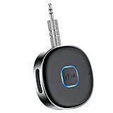 Bluetooth Aux Receiver for Car, Bluetooth 5.0 Wireless Audio Receiver for Car /Home Stereo/Wired Headphones/Speaker, 16H Battery Life 3.5mm AUX Receiver for Hands-Free Calling and Music Playing