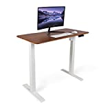 Vari Essential Electric Standing Desk 48' x 24' (VariDesk) - Ergonomic Sit to Stand Raising Desk for Home Office - Adjustable Height Desk with Split Top, 4 Height Settings & Sturdy T-Legs (Hazel Wood)