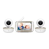 Motorola Baby Monitor - VM50G Video Baby Monitor with 2 Cameras, 1000ft Range 2.4 GHz Wireless 5' Split Screen, Two-Way Audio, Remote Pan, Tilt, Zoom, Room Temperature Sensor, Lullabies, Night Vision