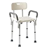 Medline Shower Chair Bath Seat with Padded Armrests and Back, Great for Bathtubs, Supports up to 350 lbs