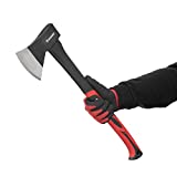 INTERTOOL 24-inch Mid-Size Felling Axe, Chopping Ax, 2.2 lb / 1000 g, Shock Absorbing Fiberglass Anti-Slip Handle with Blade Cover HT-0263