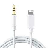 Aux Cord for iPhone, Apple MFi Certified esbeecables Lightning to 3.5mm Aux Cable for Car Compatible with iPhone 14 13 12 11 XS XR X 8 7 6 iPad iPod for Car Home Stereo Headphone Speaker, 3.3FT White