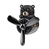 Fancemot Car Air Fresheners Cartoon Black Bear Pilot Automotive Air Outlet Fan Creative Car Perfume Decoration