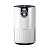 Shark HP102 Air Purifier with True HEPA, Microban Antimicrobial Protection, Cleans up to 500 Sq. Ft, Captures 99.98% of particles, dust, allergens, viruses, smoke, 0.1–0.2 microns, Odor Lock, White