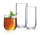 Set of 18 Piece Sleek Modern Drinkware Tumbler Set, Drinking Glasses Ideal for everyday use or entertaining, Elegant Tall Design, for Dinner, Parties, and Events