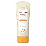 Aveeno Protect + Hydrate Moisturizing Daily Sunscreen Lotion with Broad Spectrum SPF 70 & Antioxidant Oat, Oil-Free, Lightweight, Sweat- & Water-Resistant Sun Protection, SPF 70, 7 oz