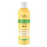 Babo Botanicals Sheer Zinc Continuous Spray Sunscreen SPF 30 with 100% Mineral Active, Non-Nano, Water-Resistant, Reef-Friendly, Fragrance-Free, Vegan, For Babies, Kids or Sensitive Skin - 6 oz.