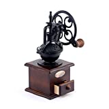 Coffee Grinder Foruchoice Vintage Style Coffee Grinder Spice Hand Grinding Machine Hand-crank Roller Drive Grain Burr Mill Coffee Machine