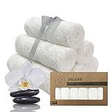 Baby Washcloths - Organic Bamboo Baby Towels and Washcloths - High Absorbent and Soft Baby Towels for Newborn, Adult and Infant - Baby Bath Towel (White)