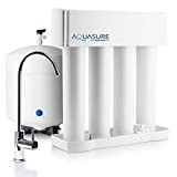 Aquasure AS-PR75A-BN Premier Reverse Osmosis Water Filtration System - 75 GPD High Contaminants TDS Rejection Membrane with Quick Change Water Filter and Brushed Nickel Finished Faucet