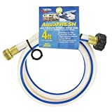 Valterra AquaFresh High Pressure Drinking Water Hose, Water Hose Hookup for RV - 1/2' x 4', White