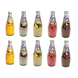 LUV BOX variety Coconut milk drink With pulp 9.9 oz. pack of 10 gluten free non GMO with smoothie mix , Mango , Original , Pineapple , Strawberry , Chocolate.#N