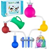PLAYFRIENDS Toddlers Bath Toys Gifts - is a STEM Inspired Toddler Water Bath Toy and a No Mold Bathtub Waterfall Silicone Sensory Toy Set with Wall Suction, for Hours of Kids Bath Tub Fun Time