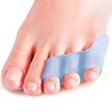 Povihome 10 Pack Pinky Toe Separator and Protectors, Toe Separators for Overlapping Toe, Curled Pinky Toes Separate and Protect - Spacers for Morton's Neuroma Pain Relief