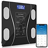 Wireless Intelligent Digital Bathroom Tempered Glass Platform BMI Scale, Body Fat Scale, Body Composition Analyzer with Smartphone Application and Bluetooth synchronous Scale