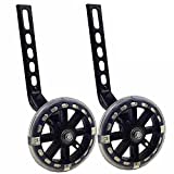 DDJKCZ Training Wheels Flash Mute Wheel Bicycle Compatible for Bikes of 12 14 16 18 20 Inch