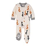 Burt's Bees Baby baby boys Play Pjs, 100% Organic Cotton One-piece Romper Jumpsuit Zip Front Pajamas and Toddler Sleepers, Catching Bees, 0-3 Months US