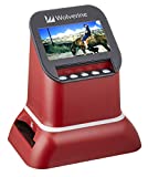 Wolverine F2D Saturn Digital Film & Slide Scanner - Converts 120 Medium Format, 127 Film, Microfiche, 35mm Negatives & Slides to Digital JPEG - Large 4.3' LCD w/HDMI Output (Red)