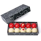 GSE 2-1/8' Regulation Size Bumper Pool Balls, Standard Set of 10 Billiard Ball Set, Bumper Pool Table Accessories