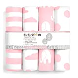 Bassinet Bed Sheets – Premium Bassinet Fitted Sheets 4 Pack – 100% Jersey Knit Cotton Cradle Sheets – Bassinet Bedding for Standard Size Oval or Halo Bassinet Pads – Bassinet Sheet for Girl