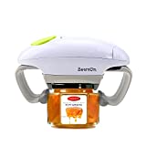 Electric Jar Opener, Kitchen Gadget Strong Tough Automatic Jar Opener For New Sealed Jars,The Hands Free Jar Opener with Less Effort to Open (White)