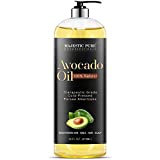 Majestic Pure Avocado Oil for Hair and Skin - 100% Pure and Natural, Cold-Pressed, for Skin Care, Massage, Hair Care, and Carrier Oil to Dilute Essential Oils, 16 fl oz