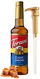 Torani Caramel Syrup for Coffee 25.4 Ounces Coffee Flavoring for Drinks with Fresh Finest Coffee Syrup Pump