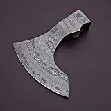 Handmade Damascus Viking Axe Bearded Axe Chopping Axe, Camping Outdoor Hatchet for Wood Splitting and Kindling Head only (vk2039)