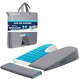 ComfiLumba Car Seat Cushion for Car Seat Driver (with Leg Extender) - Gel Seat Cushion & Memory Foam Wedge Car Pillow for Driving