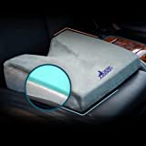 Desk Jockey Car Seat Memory Foam Wedge Tailbone Cushion- Elevate Height and Comfort While Driving with Premium Therapeutic Grade Firm Automobile Wedge Pad Pillow for Car,Truckers and Vehicle Use