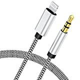 [Apple MFi Certified] iPhone AUX Cord for Car Stereo, Veetone 3FT Lightning to 3.5mm AUX Audio Nylon Braided Cable Compatible for iPhone 13/12/11/XS/XR/X 8/iPad/iPod to Speaker, Home Stereo, Headphone