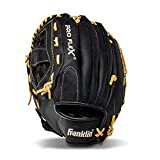 Franklin Sports unisex adult 12.5-Inch Franklin Sports Baseball Glove ProFlex Baseball Softball Glove Baseball Fastpitch Soft, Black/Camel, 12 1 2-Inch US