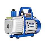 VIVOHOME 110V 1/2 HP 5 CFM Dual Stage Rotary Vane HVAC Air Vacuum Pump with Oil Bottle ETL Listed