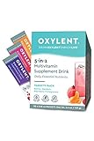 Oxylent 5-in-1 Multivitamin Supplement Drink - Sugar-Free & Effervescent for Easy Absorption of Vitamins, Minerals, Electrolytes, Antioxidants - Variety Pack, 30 Count