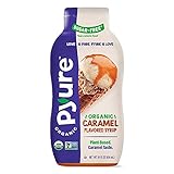 Pyure Organic Caramel Flavored Syrup, Zero Sugar, 1 Net Carb Keto Syrup, Gluten-Free, Organic Plant-Based Sugar Free Caramel Syrup for Vegan Keto Friendly Food, 14 Oz